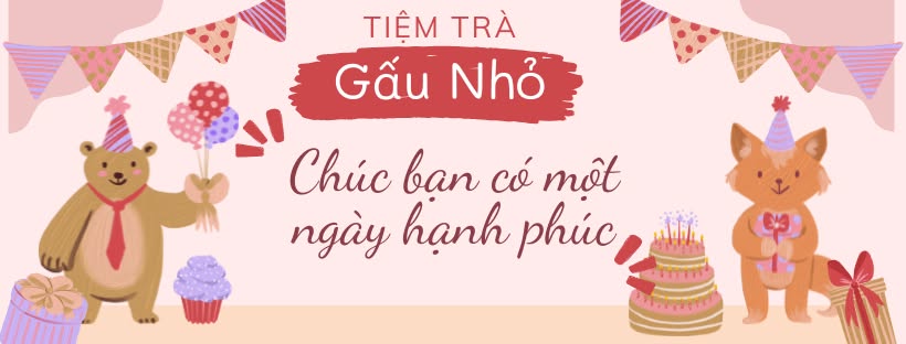 Banner Tiệm Trà Gấu Nhỏ